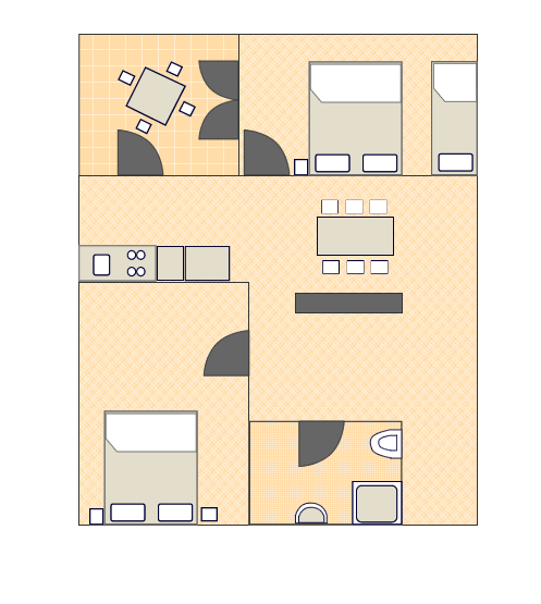 Grundriss der Ferienwohnungen - A3 - 4+1
