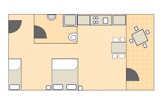 Schema essenziale dell'appartamento - A5 - 2S+1